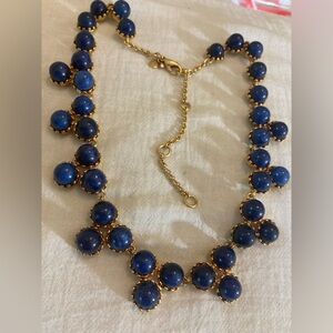 Ann Taylor Navy Blue Bubble Design‎ Statement Necklace